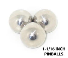 Pinball Replacement 3 [THREE] 1-1/16"  Hi-Standard™Chrome Genuine Ballbaron™
