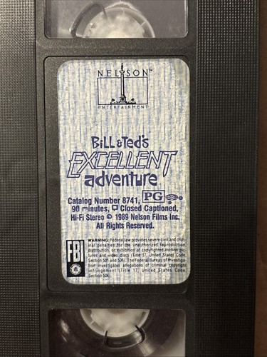 Bill & Ted's Excellent Adventure (VHS, 1989) - Picture 2 of 6