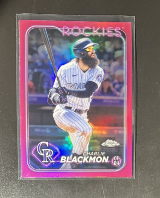 2024 Topps Chrome #157 Charlie Blackmon Pink Refractor | eBay