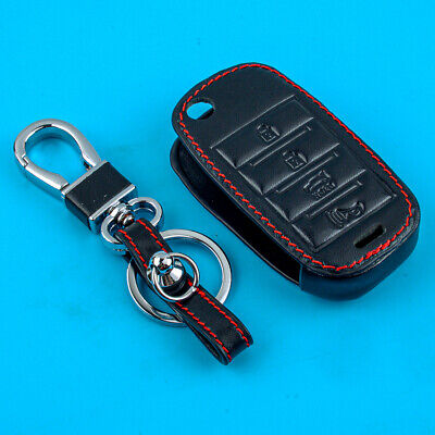 Black Leather Holder Smart Key Case Cover Fob For Kia 2013 2014 K3 CERATO FORTE