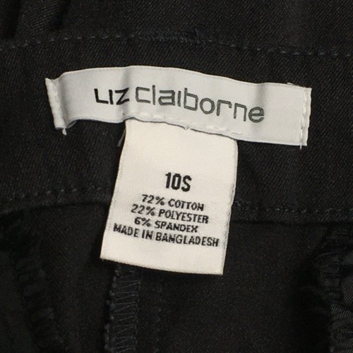 Liz Claiborne Emma Ankle? Pants Womens 10S NEW Charcoal Slim Straight Leg - Picture 6 of 12