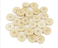 100pcs Natural Wooden Button Craft Sewing DIY
