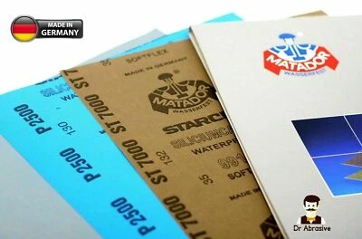 Wet and Dry Sandpaper Sheets Waterproof Sand Paper STARCKE Made in Germany