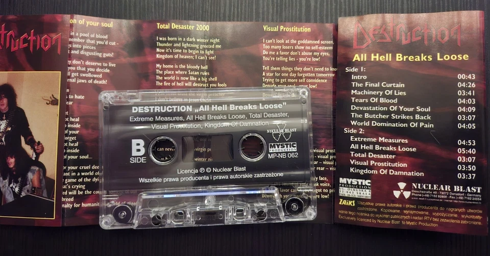 Destruction – All Hell Breaks Loose 2000 MC Cassette - Image 2 of 2