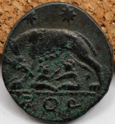 Roman Imperial | Constantine I | AE3 | Commemorative | Romulus & Remus | Wolf