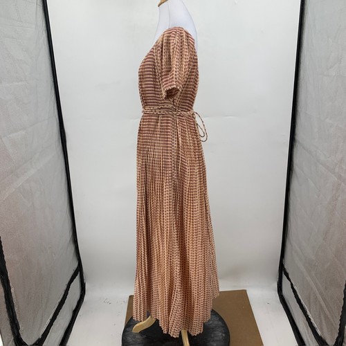 Tory Burch Dress Womens 12 Silk Blend Pleated Floral Print 2 Pc Waist Tie Midi - Picture 5 of 17