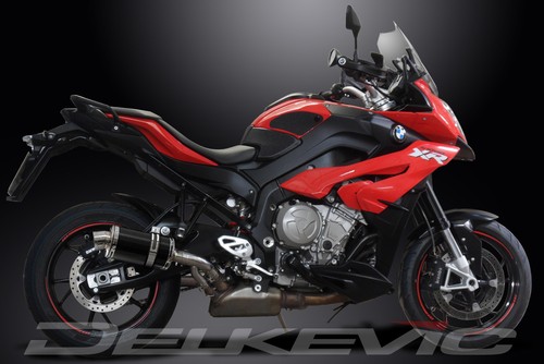 BMW S1000XR 2015-2019 Delkevic Slip On 9" Oval Carbon Exhaust Muffler Kit - Picture 4 of 5