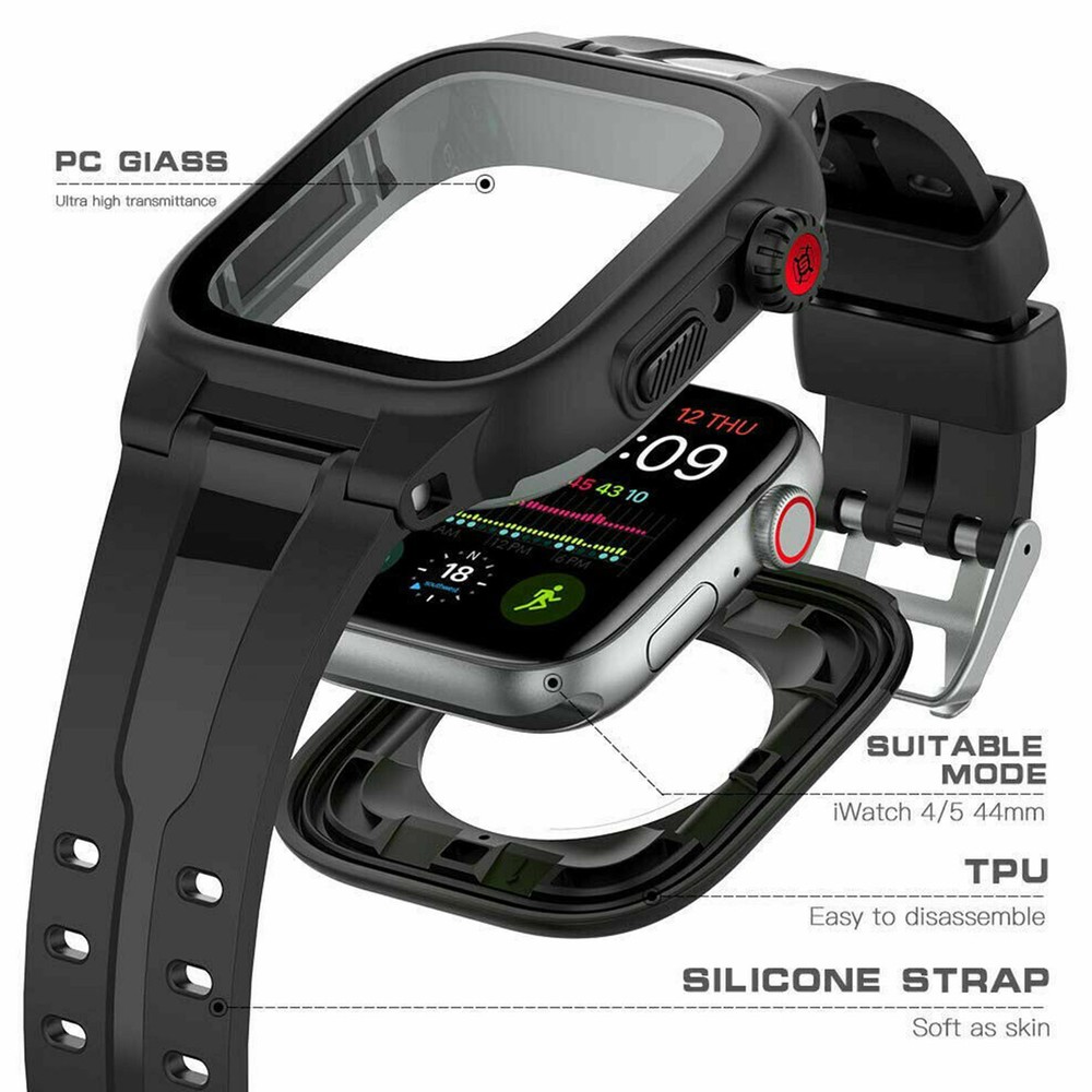 Waterproof Shockproof Case with Band fit For Apple Watch 9 8 7 3 4 5 6 44/45mm
