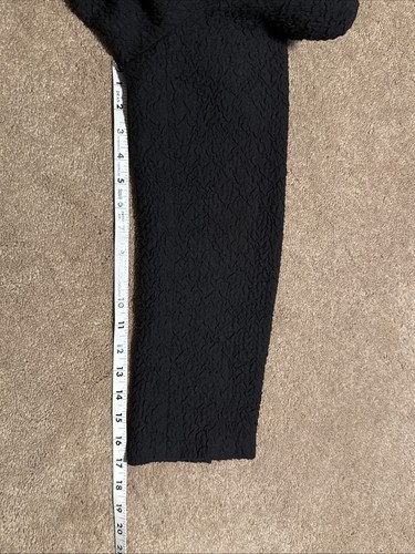 Chaqueta Blazer Larga Negra Eileen Fisher Lana Virgen Lino Bolsillos Frontales 1 Botón - Imagen 7 de 13