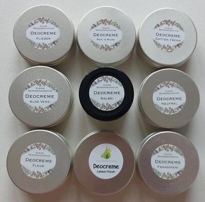 Deo Creme ohne Aluminiumsalze, vegan, verschiedene Duftrichtungen