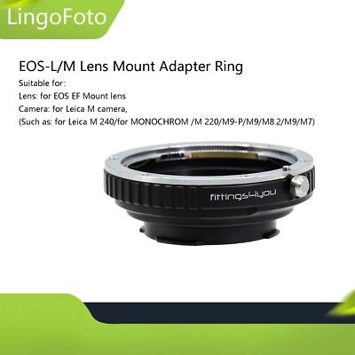EOS-L/M Lens Mount Adapter Ring for EOS EF Lens to Leica M LM Mount Camera