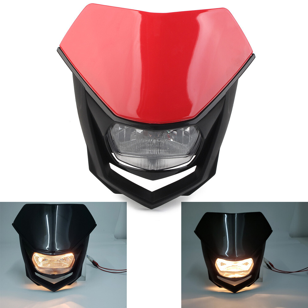 るーむ 1 Pcs Red Universal Headlight Head Lamp Fairing For