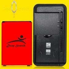 High Power 5480mAh Replaceable Spare Battery+Charger+Pin for LG Tribute 5,K330