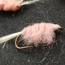FLY FISHING FLIES SCUD NYMPH PINK SIZE 12 PATTERN FRONTIER FLY COMPANY