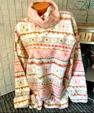 Vtg. White Stag Womens XLarge Snowflake Winter Print Mock Neck Sweater NEW 