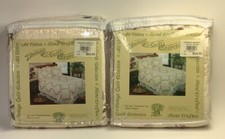 2 Wamsutta Embroidered Quilted Pillow Shams 20 x 26 - Vintage Quilt Collection