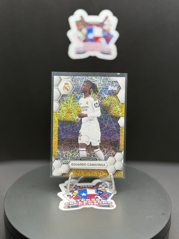 2024-25 Topps Real Madrid Fan Set Eduardo Camavinga Base Electro Parallel