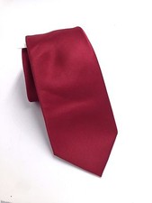  115 Bar Iii Men S Red Solid Skinny Neck Tie Casual Dress Slim Necktie 60x2.5