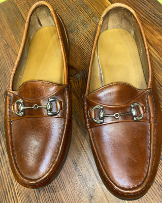 Puro Cuero Men s Dress Shoes Size 11 Brown Leather Loafers