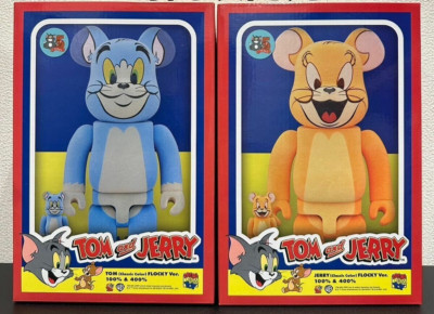 MEDICOM TOY BE@RBRICK TOM & JERRY(Classic Color)FLOCKY Ver MEDICOM TOY BE@RBRICK TOM & JERRY(Classic Color)FLOCKY Ver