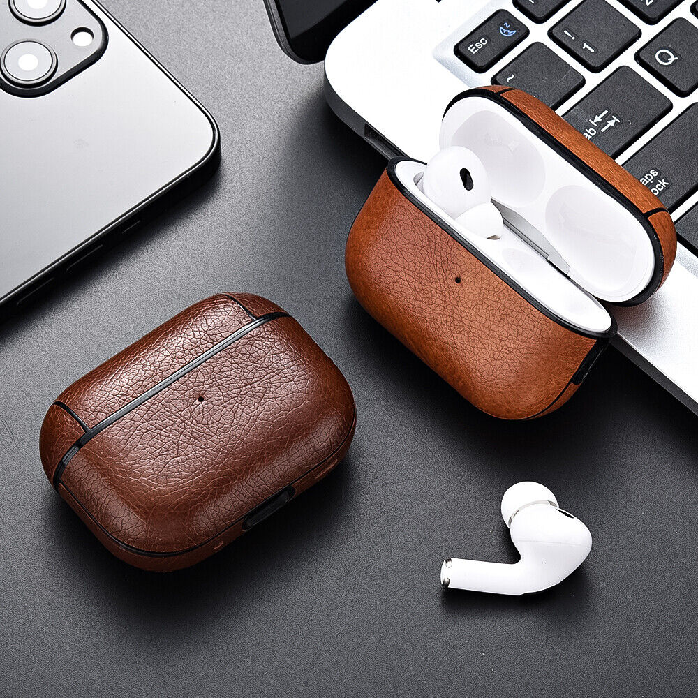 Leather Hard Plastic Cover for AirPods Pro 2 Case for AirPods Pro2 Pro 2nd  GEN F