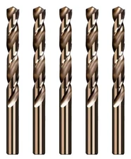HSS Cobalt Drill Bit Set M35 Jobber 25/64" Metalworking Twist Drill Bit-5Pcs
