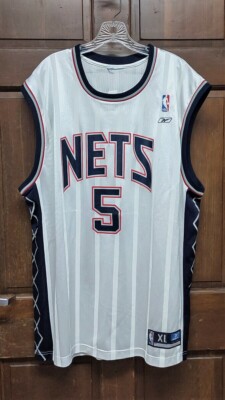 Reebok Authentic NBA New Jersey Nets Jason Kidd #5 Jersey White