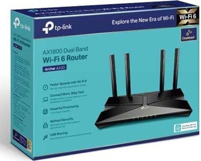 TP-Link Archer AX20 AX1800 Wi-Fi 6 WLAN Router WPA3
