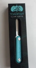 Toadfish 1104 Clam Oyster Knife Teal 2.75" Stainless Steel