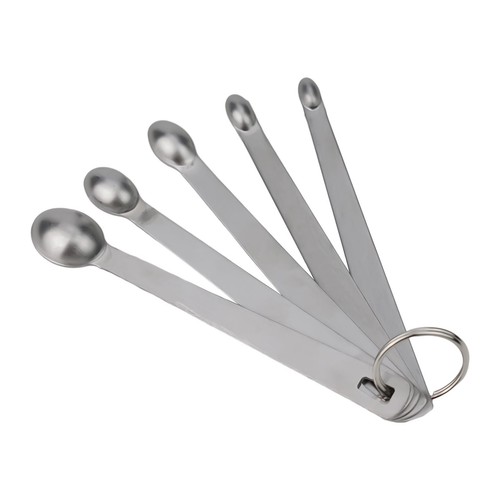 Measuring Spoons Stainless Steel Mini Spoons With Key Chain Design 5pcs/pack - Picture 14 of 23