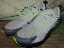 2018 NIKE CJ0550-001 AIR MAX 270 PLATINUM VOLT RUNNING SHOES, MEN'S 9.5, USED-VG