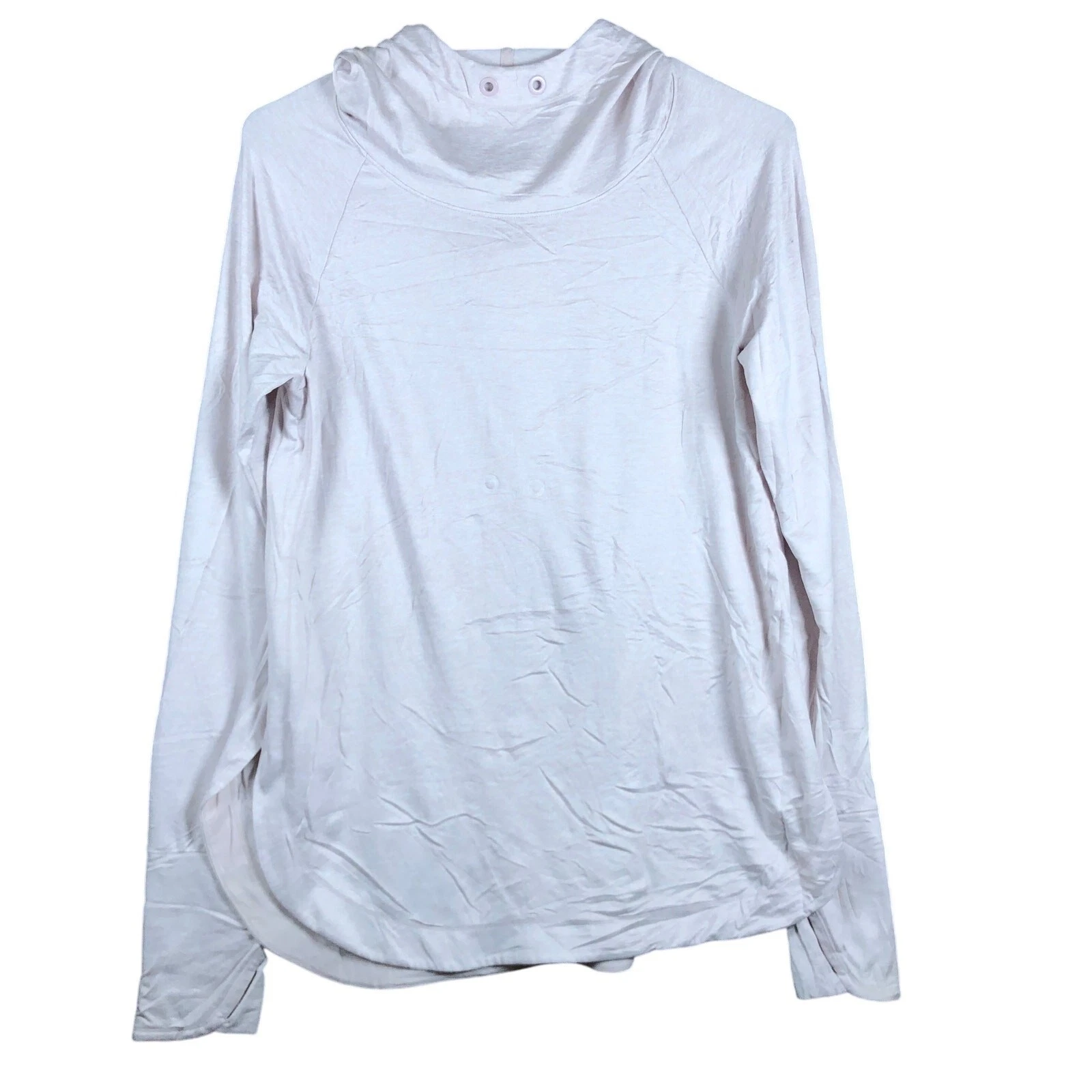 Athleta Womens Sweatshirt Champagne Uptempo Hoodie Long Sleeve Stretch Small