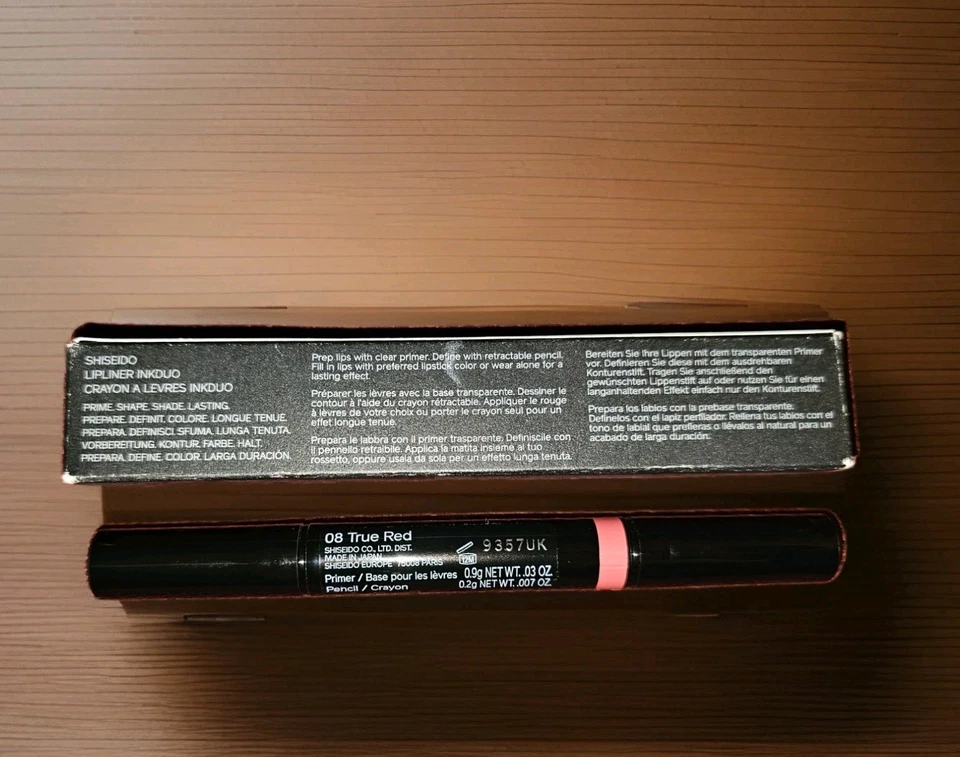 Delineador de labios Shiseido InkDuo Prime + Line #08 True Red -NUEVO EN CAJA Foto 4 de 4