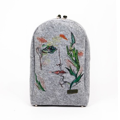 Biggdesign Faces Filzrucksack,Tagesrucksack   Leicht & formstabil