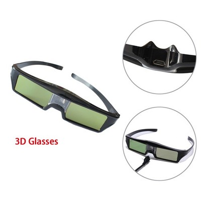 Aktive 3D DLP-Link Shutter Brille USB Aufladbar für Acer BenQ Optoma Projektor