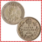 Canada - 5 Cents - 1920 - KM#22a - Silver .800 - 0.030 ASW
