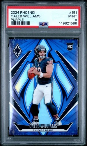 2024 PANINI PHOENIX PURPLE #151 CALEB WILLIAMS ROOKIE RC PSA 9