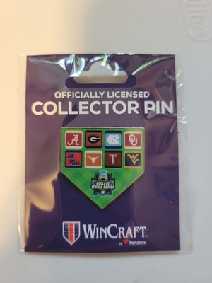 #ad 2026 College World Series Lapel Pin Troy West Virginia Georgia Ole Miss UNC $15.99