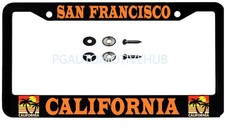 License Plate Frame Stainless Steel Vinyl Lettering For San Francisco California
