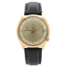 Vintage 33.5mm Accutron 1-72662 Date Men's Tuning Fork Wristwatch 218 D 14k GF