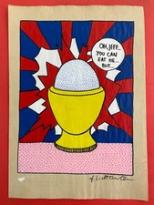 Roy Lichtenstein (Handmade) Drawing On Old Paper signed and stamped