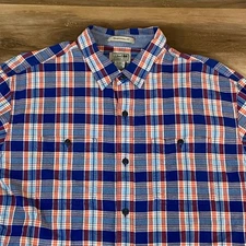 L.L.Bean Kennebunk Shirt Plaid Button Up Long Sleeve Traditional Fit XL