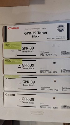 Lot of 5 Canon GPR-39 Toner Cartridges NEW GENUINE BLACK