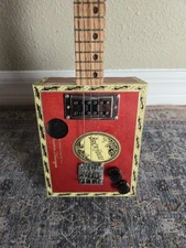 Cigar Box Guitar 3-String Metal Acoustic/ Electric Piezo Pickup