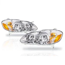 Labwork Right+Left Headlights For Toyota Corolla 2003-2008 Halogen Headlamps