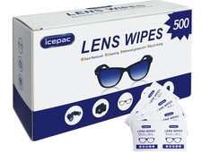 500 Count Lens Cleaning Wipes for Eyeglasses, Pre-Moistened Individually Wrapped