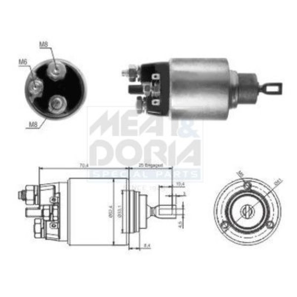 Meat & Doria Magnetschalter Anlasser Starter Passend FüR MERCEDES-BENZ 124 190-image