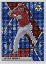 2021 Panini Mosaic Blue Camo Mosaic Prizm Mike Trout #103 7xr