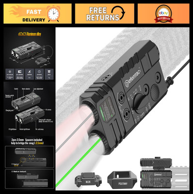 4-in-1 Green IR Laser & White Flashlight Combo, 1450lm, Remote Switch, Mlok/Pica