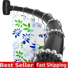 Curved Shower Curtain Rod, 45-72 inches Adjustable Arched Shower Curtain Curv...